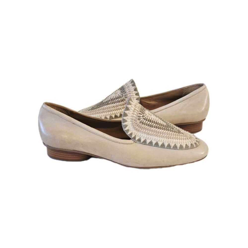 Bernardo Men's Size 11M Beige Leather Whipstitch Mules - Picture 4 of 10